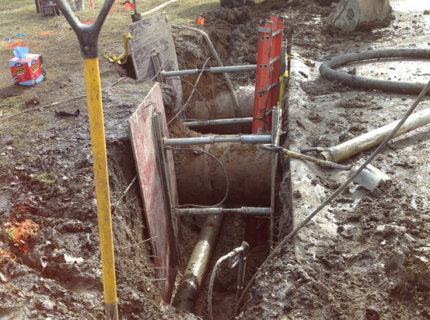 Residential sewer line repair in Libertyville, IL by Behm Enterprises