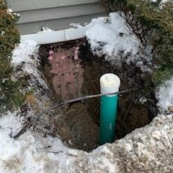 Repaired residential underground sewer pipeline in Northern Illinois by Behm Enterprises